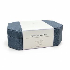 Faux Shagreen Decorative Storage Box By Threshold Studio McGee 8" X 6" X 2.5" Bl